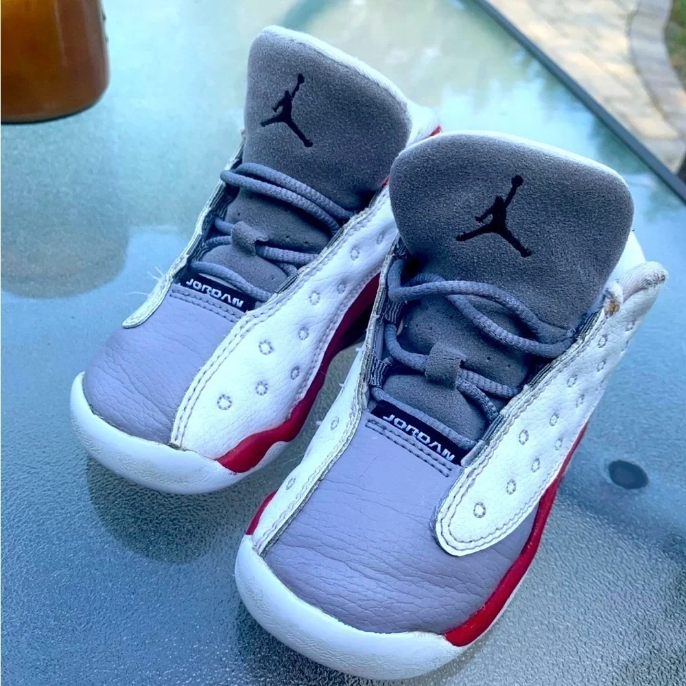 Nike Air Jordan 13 XIII Retro White Red Grey Toe  Sz8C  2014